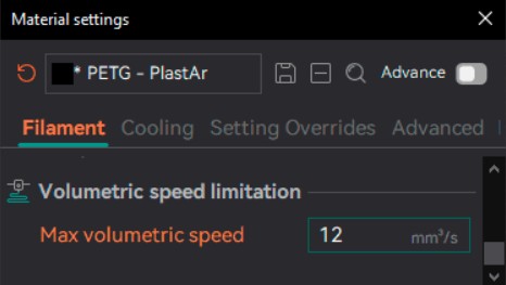 configuracao-flow-rate-national-3d-producao-filamentos-brasil